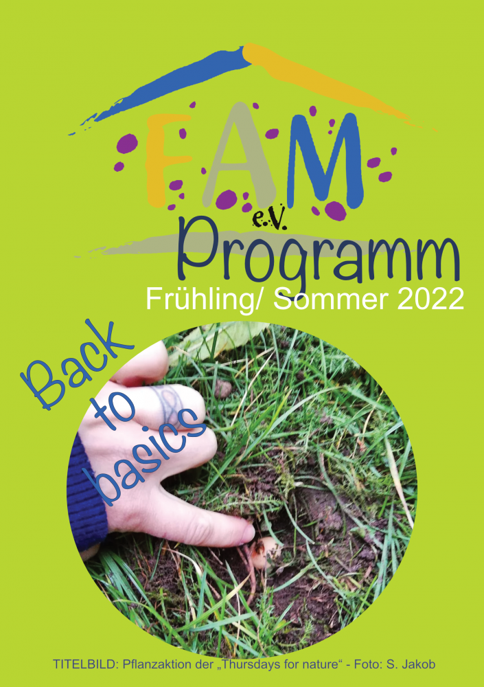 Titelbild des aktuellen FAM-Programms Frühjahr/ Sommer 2022