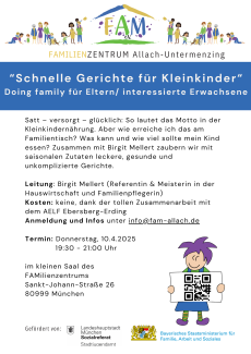 Wir zaubern gemeinsam leckere und gesunde Gerichte