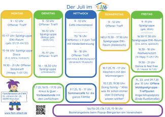 FAM-Monatsübersicht Juli 2025