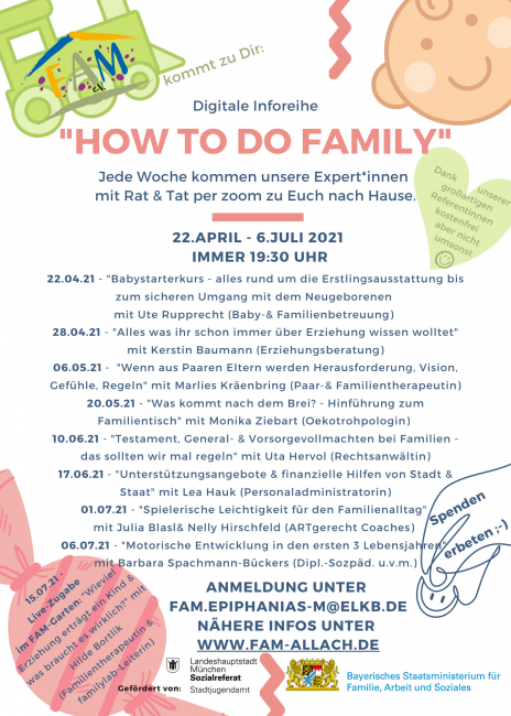 How to do family - ein bunter Inforeigen zu Familienthemen