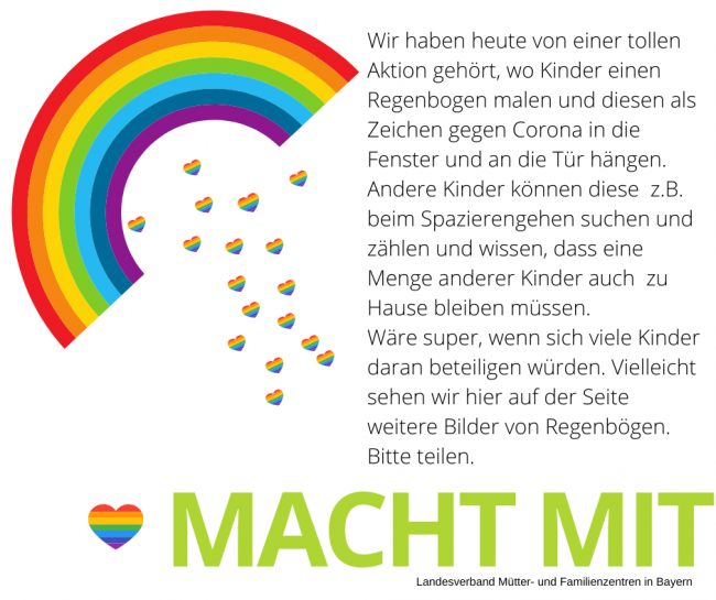 Kindersolidarität mit Regenbogen