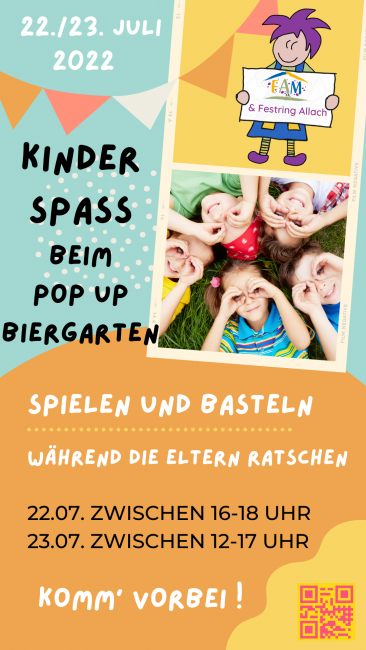 Kinderspaß beim Pop Up Biergarten