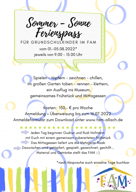 Sommerferienprogramm für Grundschulkinder