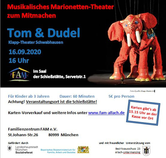 Tom & Dudel freuen sich auf Euch!